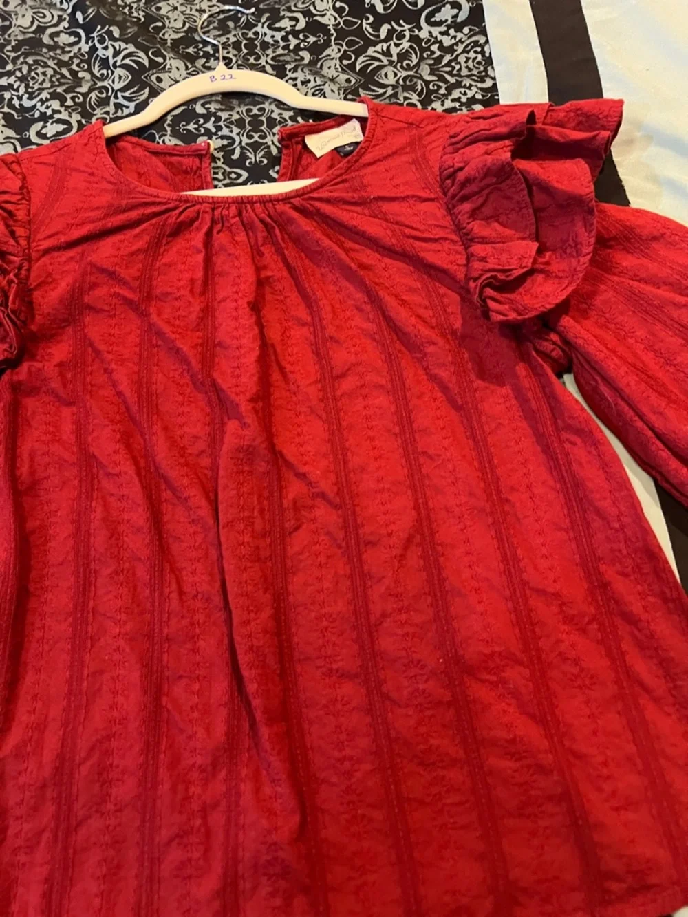 Universal Thread Red Ruffle Sleeve Blouse - Picture 10 of 10
